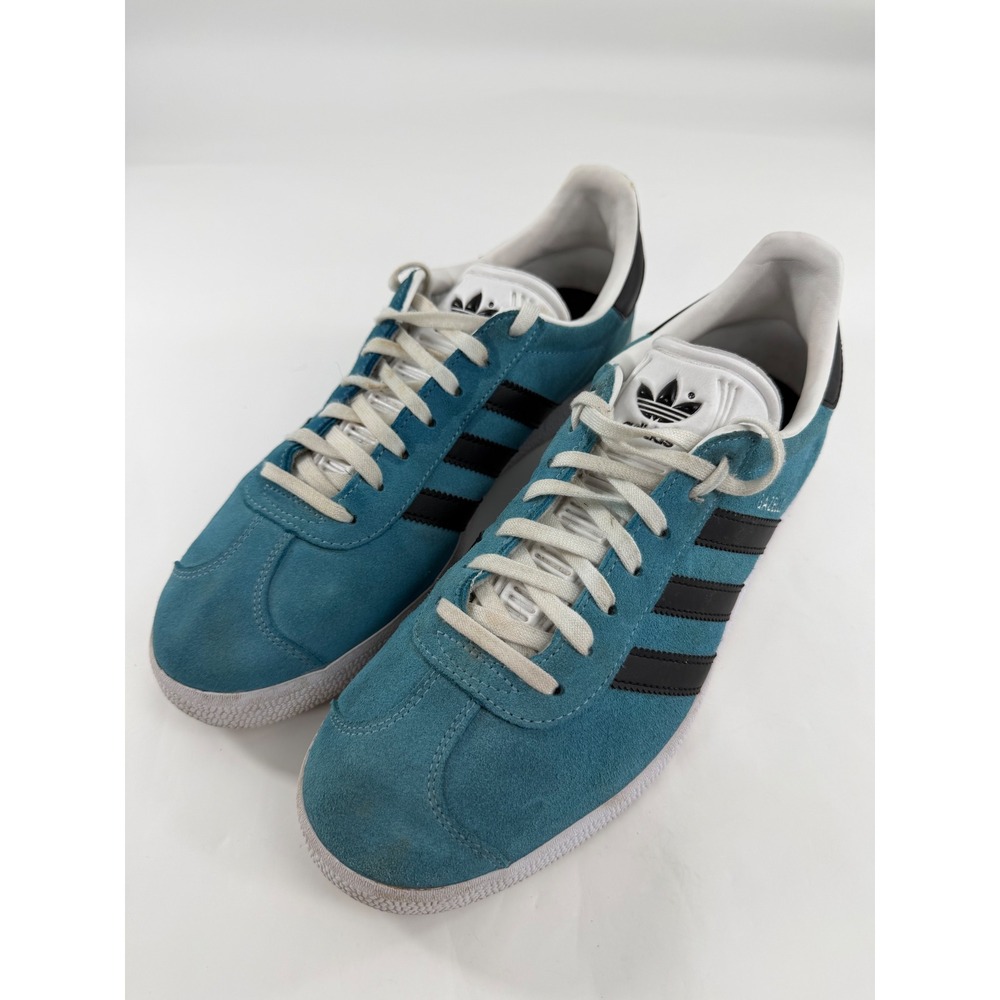 Adidas Gazelle Mens Hazy Emerald Teal Black Suede Sneakers FX5480 Size 9